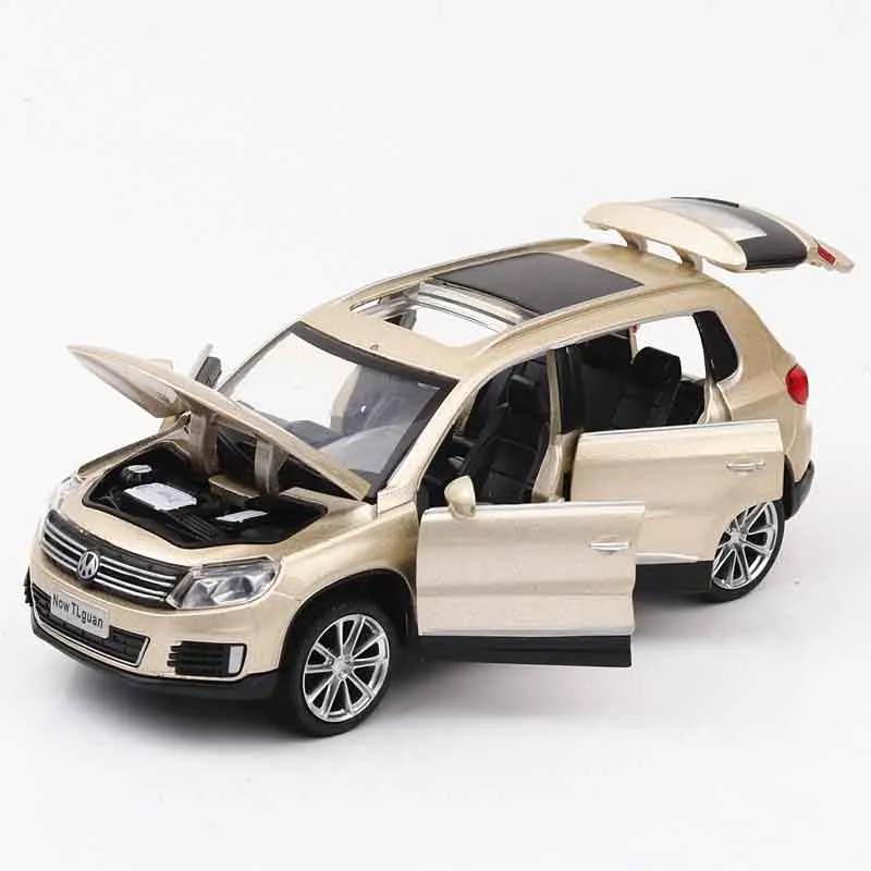 1:32 Tiguan SUV литая модель литья под давлением игрушечные машинки шесть дверей