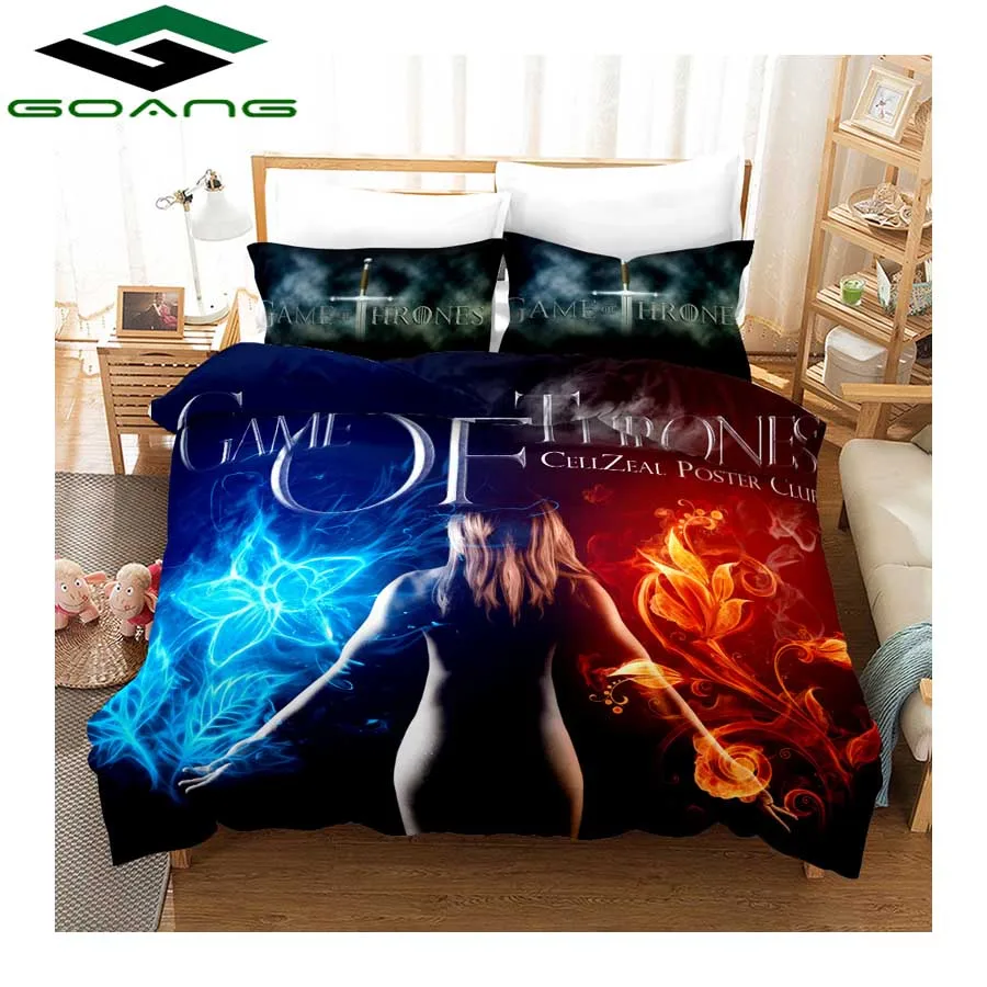 

GOANG full size bedding sets 3d digital printing Game of Thrones duvet cover set and pillowcase 100% Microfiber home textiles