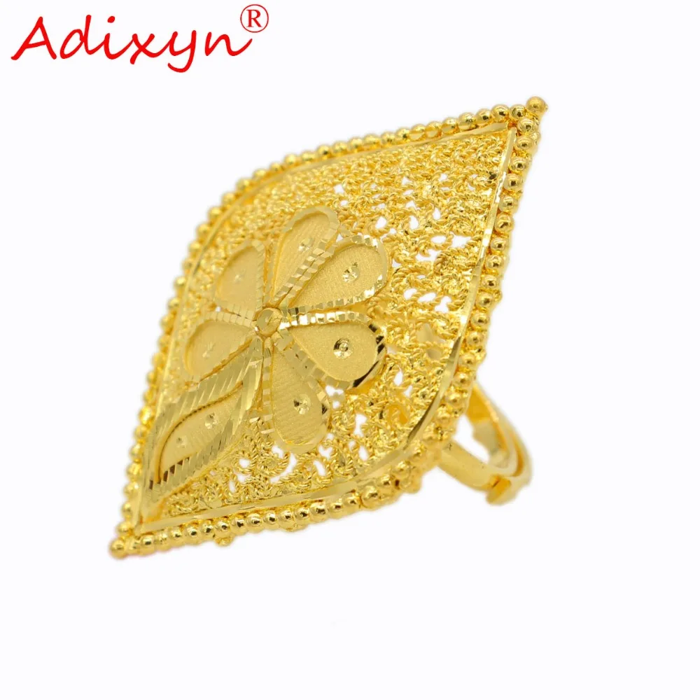 Adixyn Новые Свадебные украшения золотого цвета