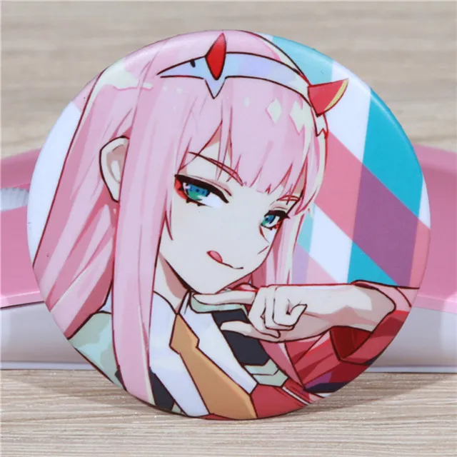 FFFPIN 5,8 см брошь Русский мультфильм нагрудник в FRANXX Zero Two 02 значок Милая булавка монета значок ткань рюкзак Декор - Окраска металла: Model G