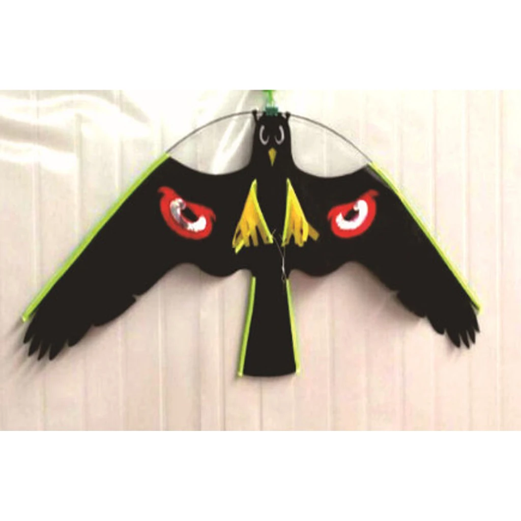 2x #3 Large Hawk Kite Scarecrow Decoy Bird Scarer Deterrent Protect Farmers Crops Outdoor Kids Toys Black Kites Windsock