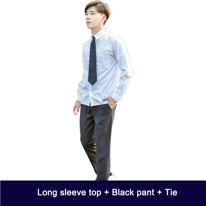 2 предмета, Высококачественная школьная форма для японской средней школы для девочек, японские корейские Топы+ юбка+ галстук, школьная одежда, униформа, черно-белый костюм Юнга, C30153AD - Цвет: 11