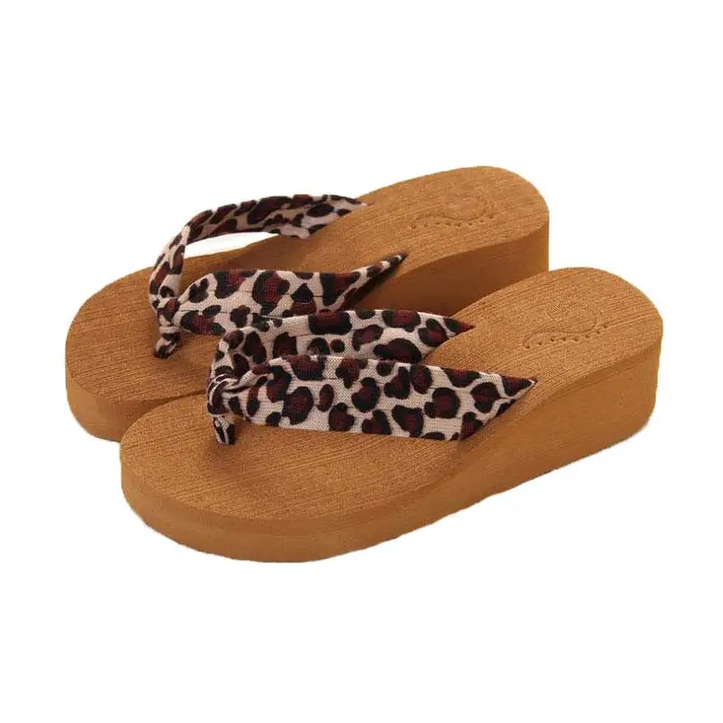 

Women's Flip Flops Slipper Brand Shoe Playa Slippers Girls Summer Leopard Pattern Flat Heel Sandals Home Shoes #33 Summer 2018