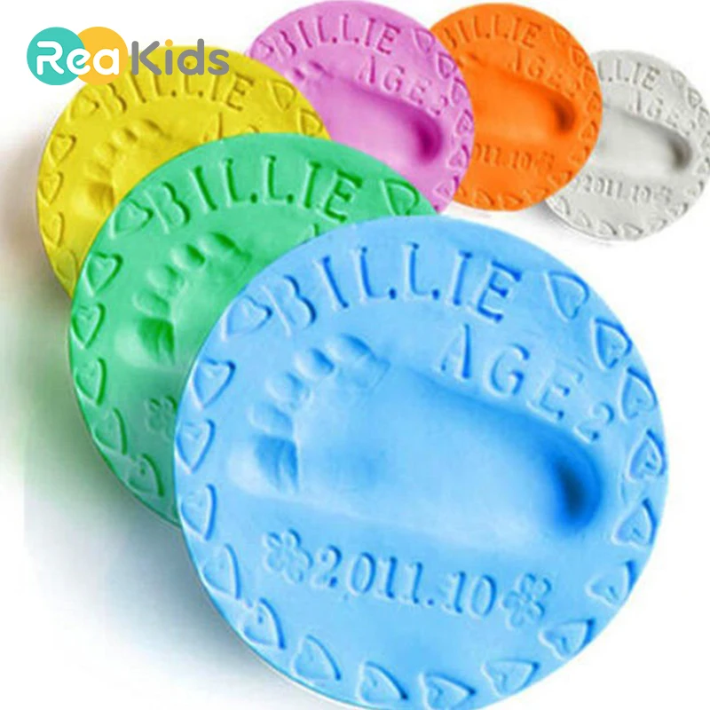 

Baby Hand Foot Inkpad Ultra Light Stereo Baby Care Air Drying Soft Clay Baby Handprint Footprint Imprint Kit Casting DIY Toys