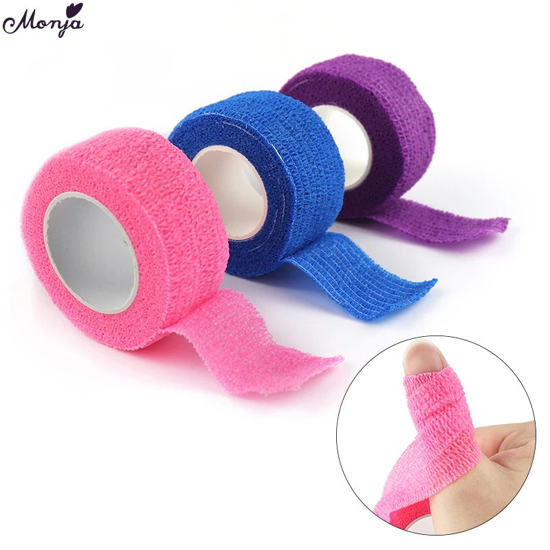 

Monja 100cm*2.5cm Nail Art Self-Adhesive Non Woven Roll Tape Polish Gel Remove Bandage Skin Finger Protect Manicure Tool