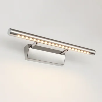 買取 現代のステンレス鋼 Led フロントミラーライト浴室化粧壁ランプ洗面化粧台トイレマウント燭台照明器具 Lw410519