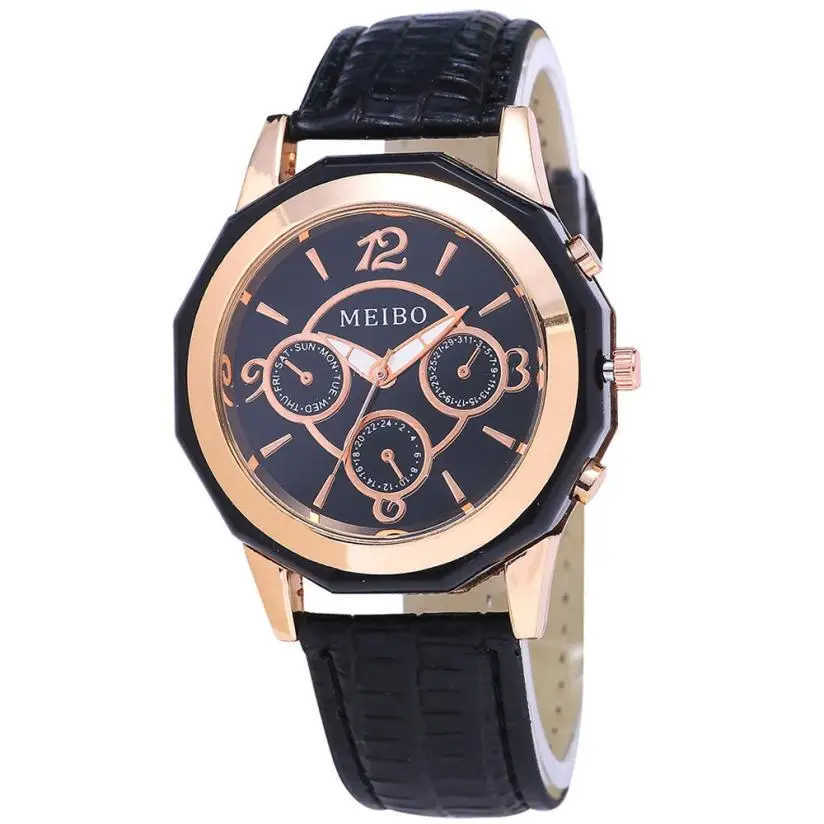 

MEIBO Woman Watch Fashion Leather Bracelet Watch Alloy Simple Bulk Ladies Quartz Wristwatches Reloj Mujer 18FEB9