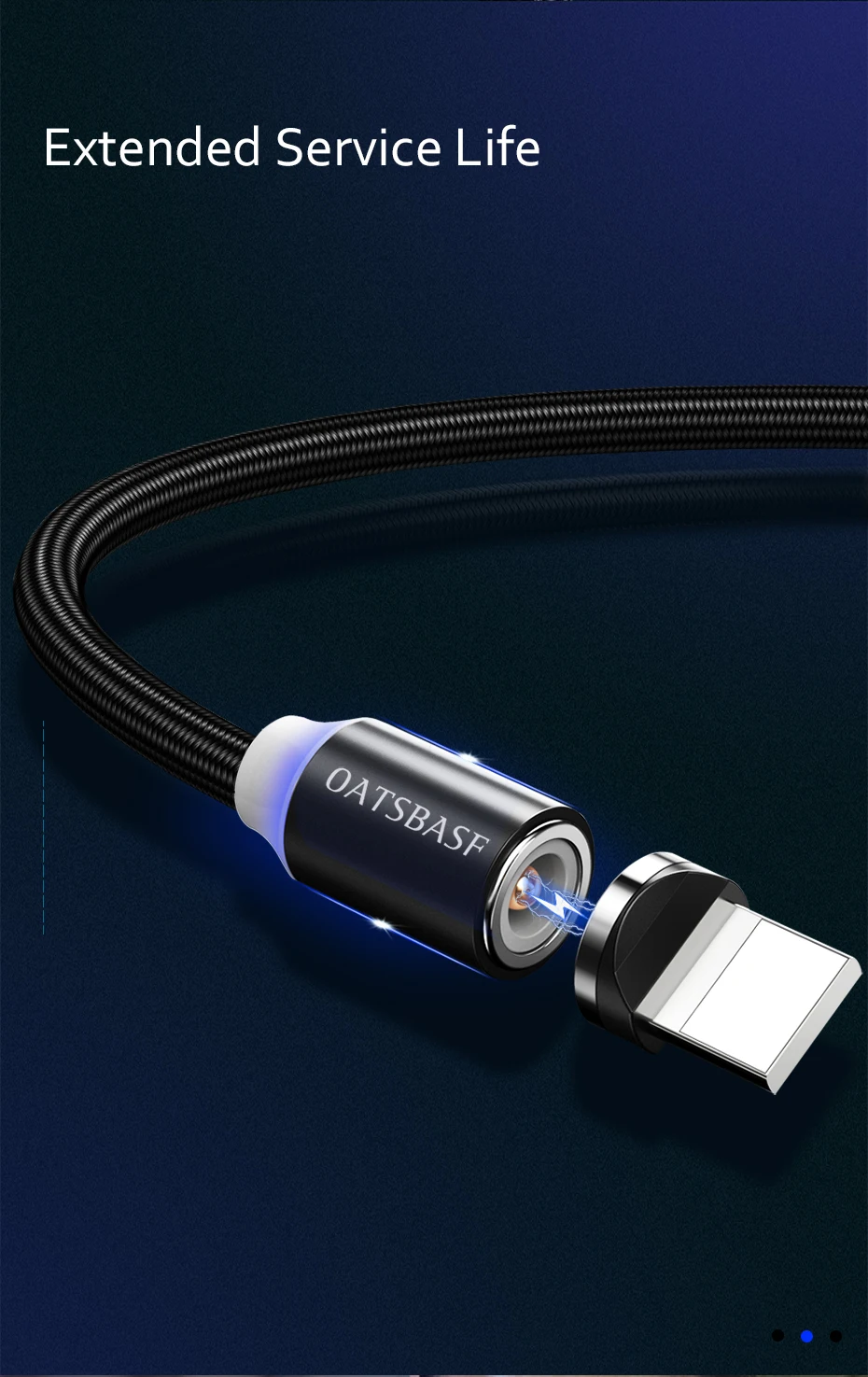 Oatsbasf Магнитный USB кабель для iPhone Micro USB кабель USB C магнит зарядное устройство нейлоновый кабель для redmi note 7 huawei p30