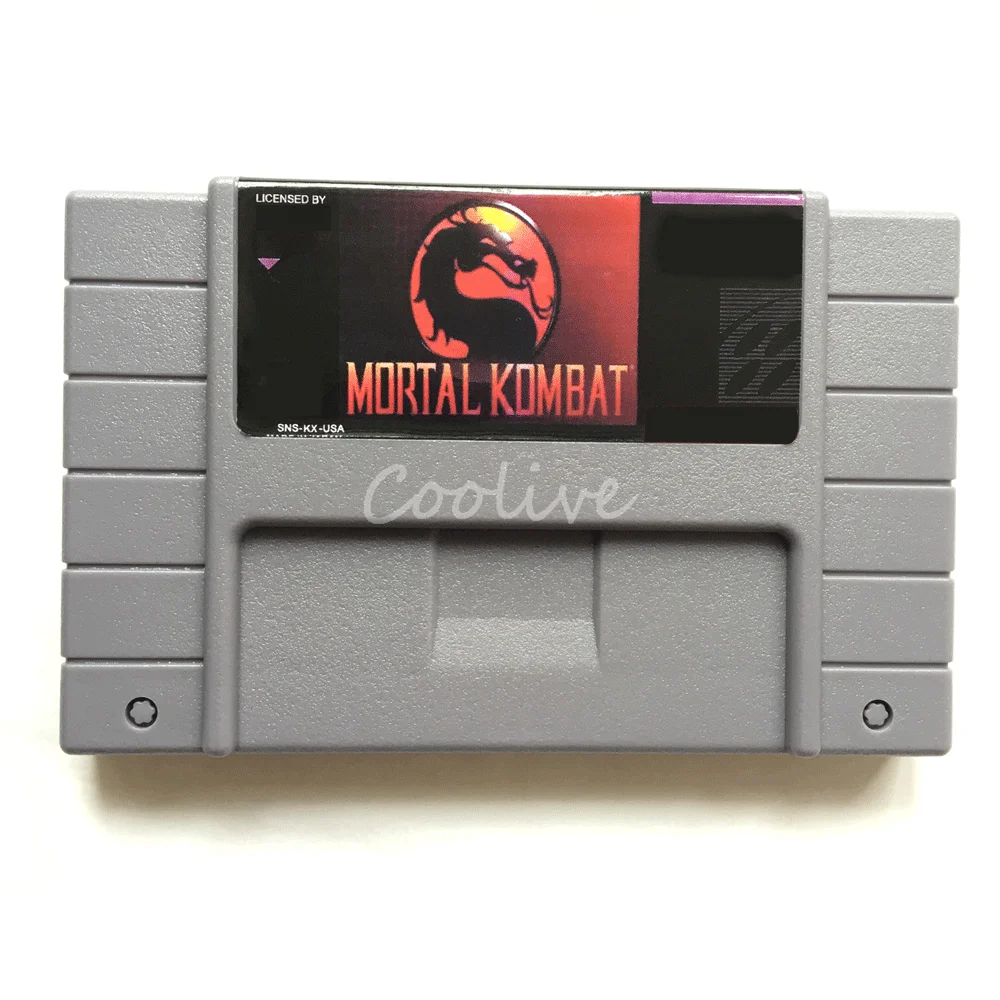 

Mortal Kombat Video Game Card for 16 Bit Super Console US NTSC Version 46 pin