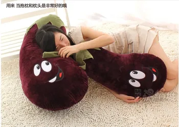 

simulation aubergine huge 90cm eggplant cartoon plush toy cushion , throw pillow , Christmas gift w4685