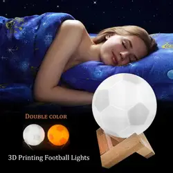 Футбол лампа 3D принт земли свет Юпитер лампа Футбол Ночная Touch Сенсор светодиодный ночник волшебный Спальня свет стол