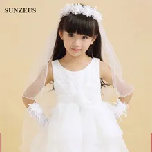 Свадебная фата Длинная фата для детей двухслойной край карандаш белый розовый Женские аксессуары для волос для цветок Обувь для девочек Кружево schleier BV005