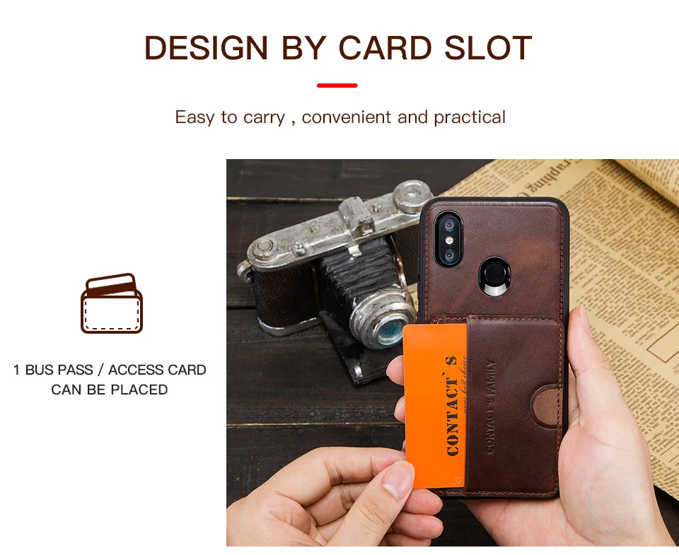 For Xiaomi 8 iPhone 8 Huawei P20 Samsung Galaxy S9 Case Cover CONTACTS FAMILY Genuine Leather Luxury Wallet Case Back Cover xiaomi leather case chain