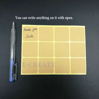 

Wholesale Handmade Sticker 750pcs 35*35mm Vintage Blank Kraft Label Sticker DIY Hand Made For Gift Cake Baking Sealing Sticker