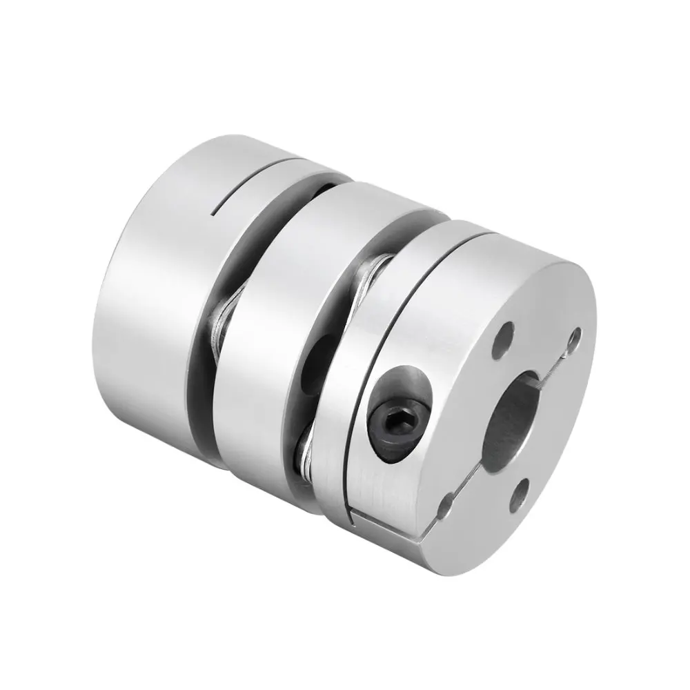 

UXCELL Hot Sale 14mmx17mm Clamp Tight Motor Shaft 2 Diaphragm Coupling Coupler