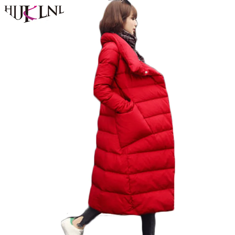 HIJKLNL 2017 Winter Womens Down Jacket Women Thickened Down Coat For Woman Warm Overcoat Loose Stand Collar X-Long Parkas HB156 HIJKLNL 2017 Winter Womens Down Jacket Women Thickened Down Coat For Woman Warm Overcoat Loose Stand Collar X-Long Parkas HB156