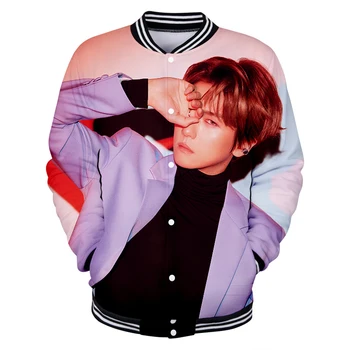 

3D EXO Love Shot Baseball Jackets Women/Men 2019 New Korea Fashion Casual Winter Jacket Hip Hop Baseball Jacket 4XL