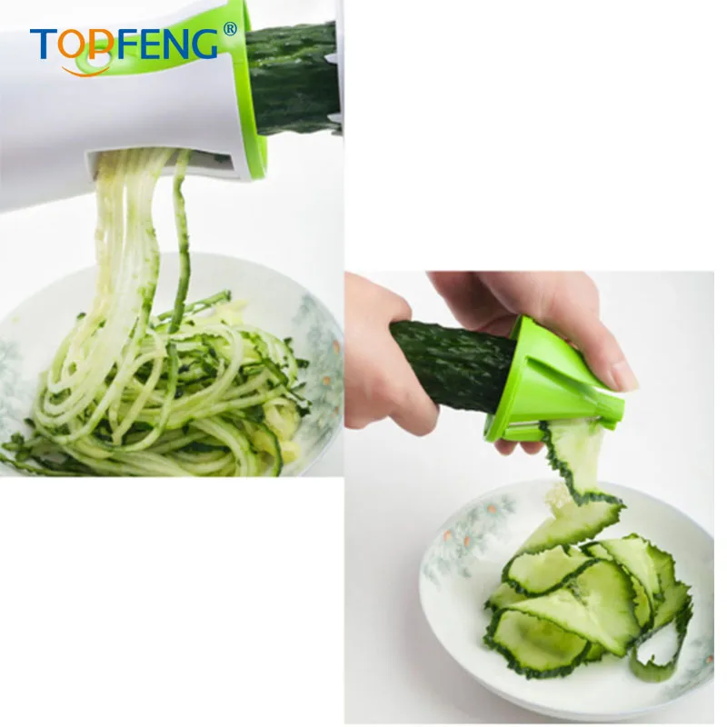 TOPFENG овощерезка spiralizer Терка резак Карманный Компактный Veggie спиральный слайсер