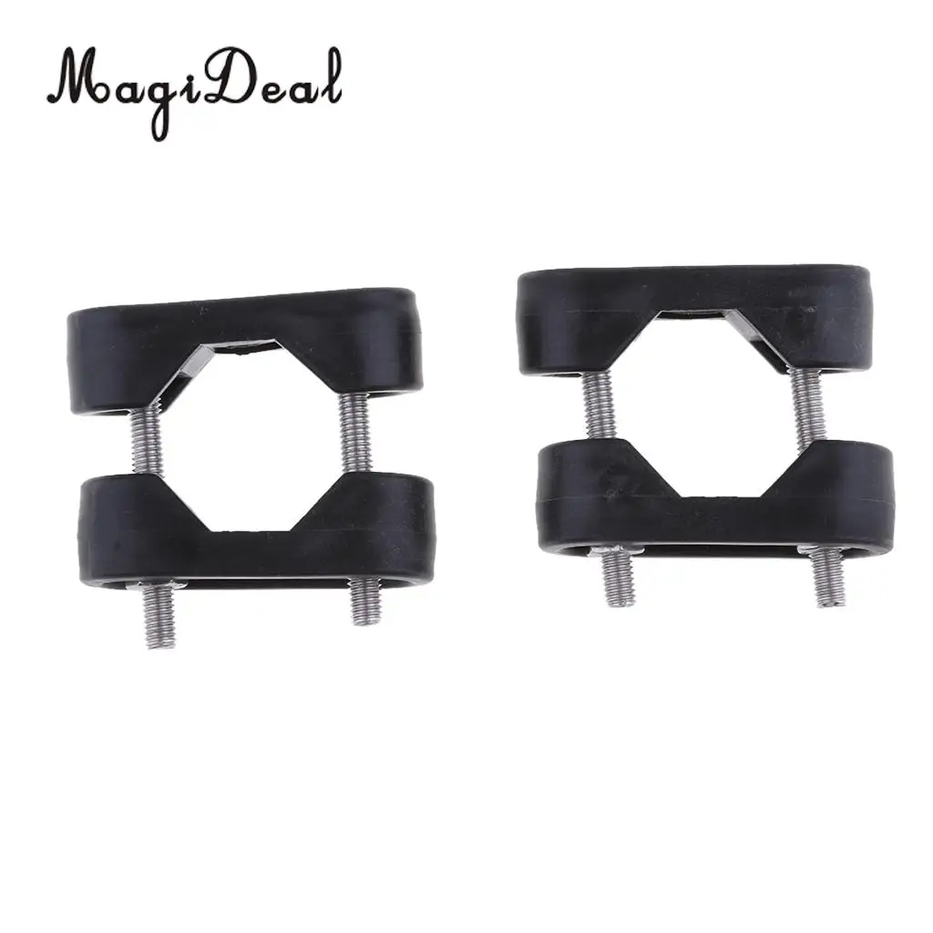 MagiDeal 2Pcs Nylon Marine Boat Nylon Rail Mount Bracket Fits for 7/8' to 1' Tube Kayak Canoe Boat Dinghy Yacht Accessories