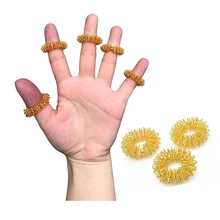 5pcs Lot Finger Massage Gold Ring Acupuncture Ring Body Massage RelaxationChinese Medicine font b Weight b