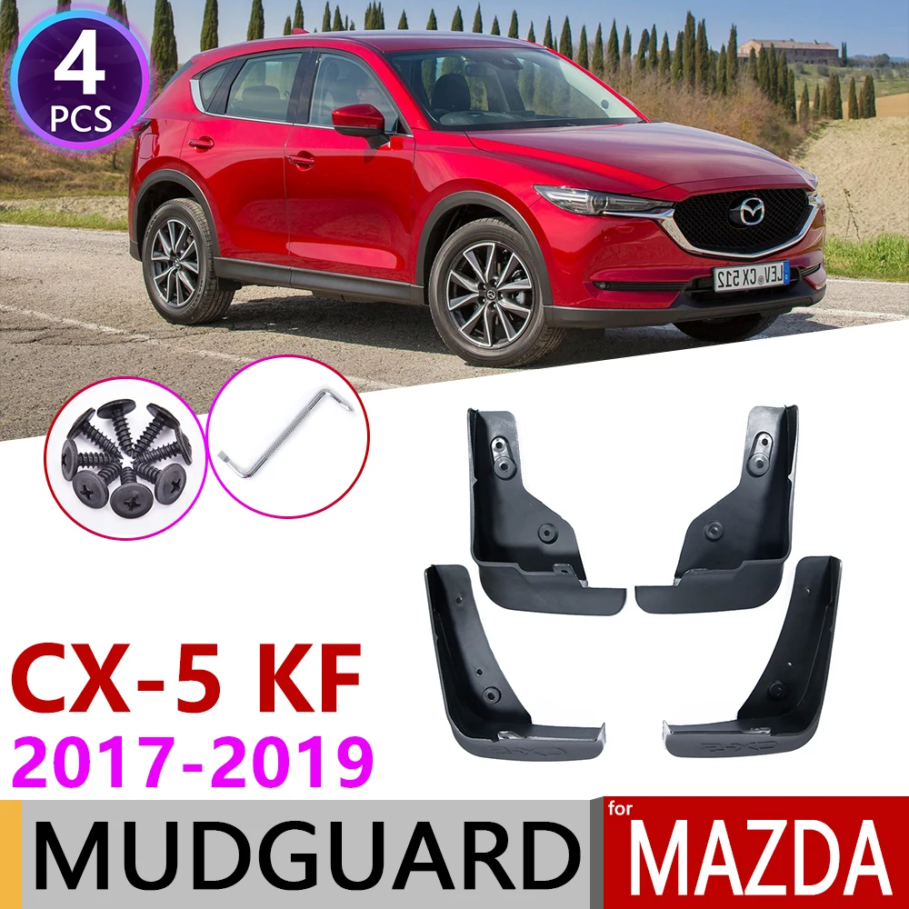 SHENYF for Mazda CX5 CX5 CX 5 KF 2017 2018 2019 MK2 Guardabarros Mudflaps Fender Guardabarros Mud Flaps Revestimiento de Ruedas Accesorios for el Coche Accesorios de Coche
