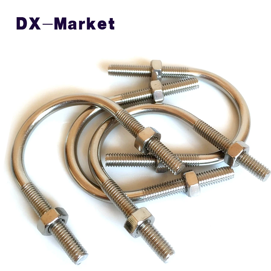 Ochoos M6 sus304 u screw PPR tube saddle clamp - 33mm-60mm 304 stainless steel u type clamp Size: 57mm 8pcs Ochoos M6 sus304 u screw PPR tube saddle clamp - 33mm-60mm 304 stainless steel u type clamp Size: 57mm 8pcs