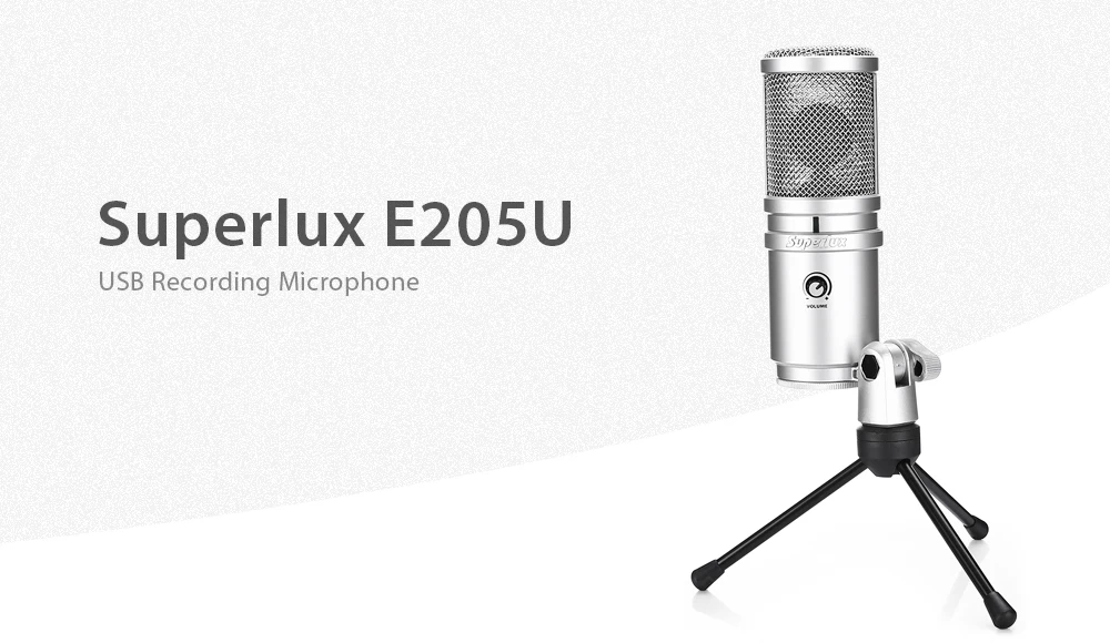 Superlux E205U USB Recording Microphone with Headphone Jack 