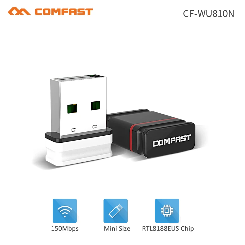 Comfast RTL8188EUS мини usb-адаптер Wi-Fi 2,4G Wi-Fi dongle 150 Мбит/с 802.11b/g/n Wi-Fi излучатель Wi приемник сети антенна