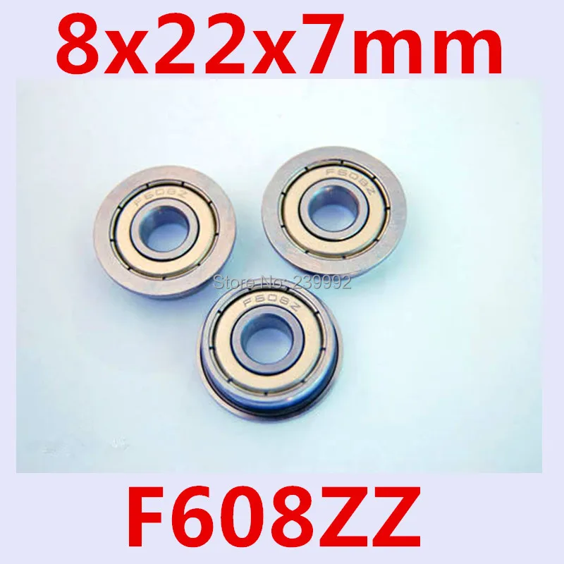 

20pcs/lot free shipping flange bushing ball bearings F608ZZ 8*22*7 mm