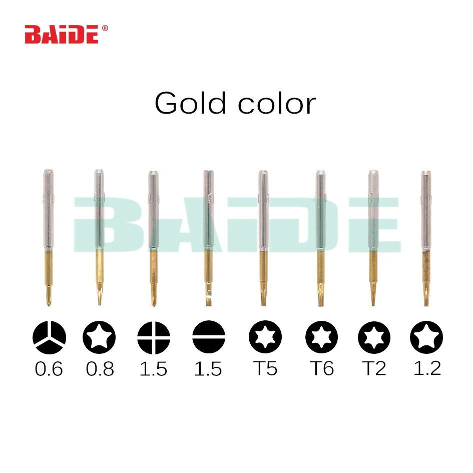 gold color screwdriver bit