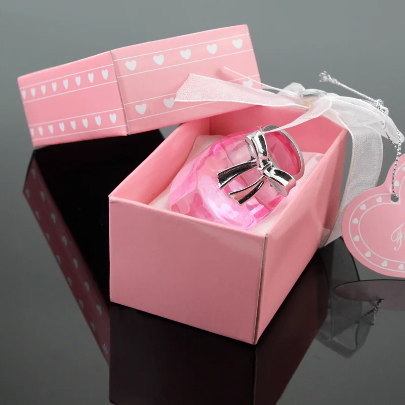 Roze Crystal для изготовления детских ботиночек Herinneringenvakjes Kristal Schoen Beeldje Meisje Doopjurk Verjaardagscadeau сувенир