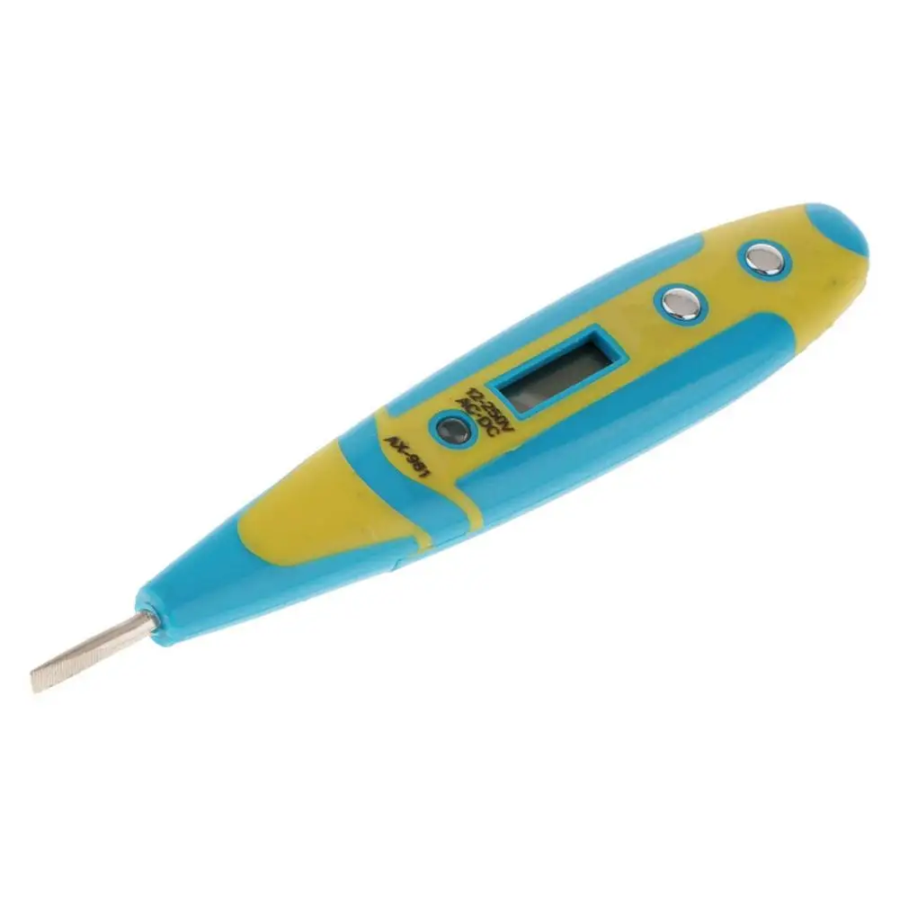

New 12V-250V Socket Wall AC/DC Power Outlet Detector Sensor Tester Pen Electric Indicator Voltage Meter Digital Voltmeter