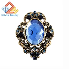Fashion Vintage Jewelry Cameo Brooch Pin Beauty Queen Crystal Rhinestone Christmas Brooch Antique Gold Silver For Women