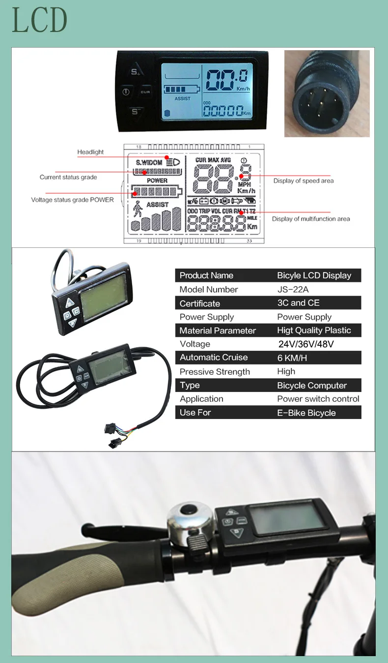 Sale 48V500W Motor Wheel Electric Bike Kit  for 20" 26" 700C Hub Motor 48V Lithium Battery Ebike Kit LCD Display Electric Bicycle Kit 12