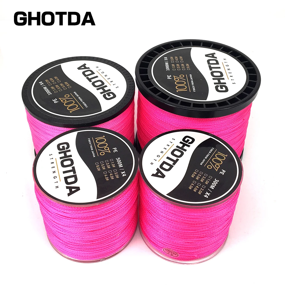 Super Strong PE Fishing Line 4 Strands Multifilament Braided Fishing