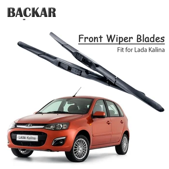 

BACKAR 2pcs Auto Car Front Windshield Rubber Wiper Blades For Lada Kalina 2013 2012 2011 2010-2004 Accessories