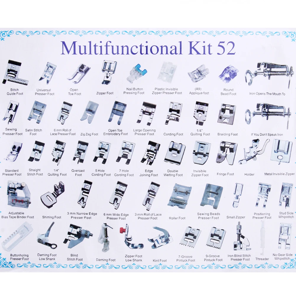 Buy DOMESTIC SEWING MACHINE PRESSER FOOT FEET KIT SET