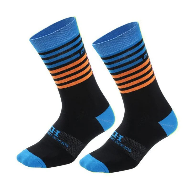 Новые Спортивные Компрессионные велосипедные носки мужские женские профессиональные велосипедные носки для бега - Цвет: O