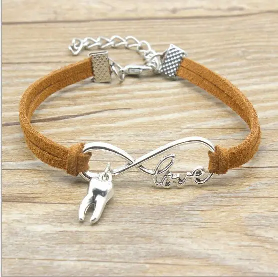 

1pcs infinity handmade Women Stylish Tooth Charms Pendant Bracelet Friendship Gift 7938-7941
