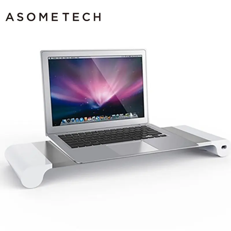 Aluminum Alloy Desktop Monitor Stand for iMac MacBook Air Pro Space Bar Non-Slip Riser 4-Ports USB charge Laptop Mount Holder Aluminum Alloy Desktop Monitor Stand for iMac MacBook Air Pro Space Bar Non-Slip Riser 4-Ports USB charge Laptop Mount Holder