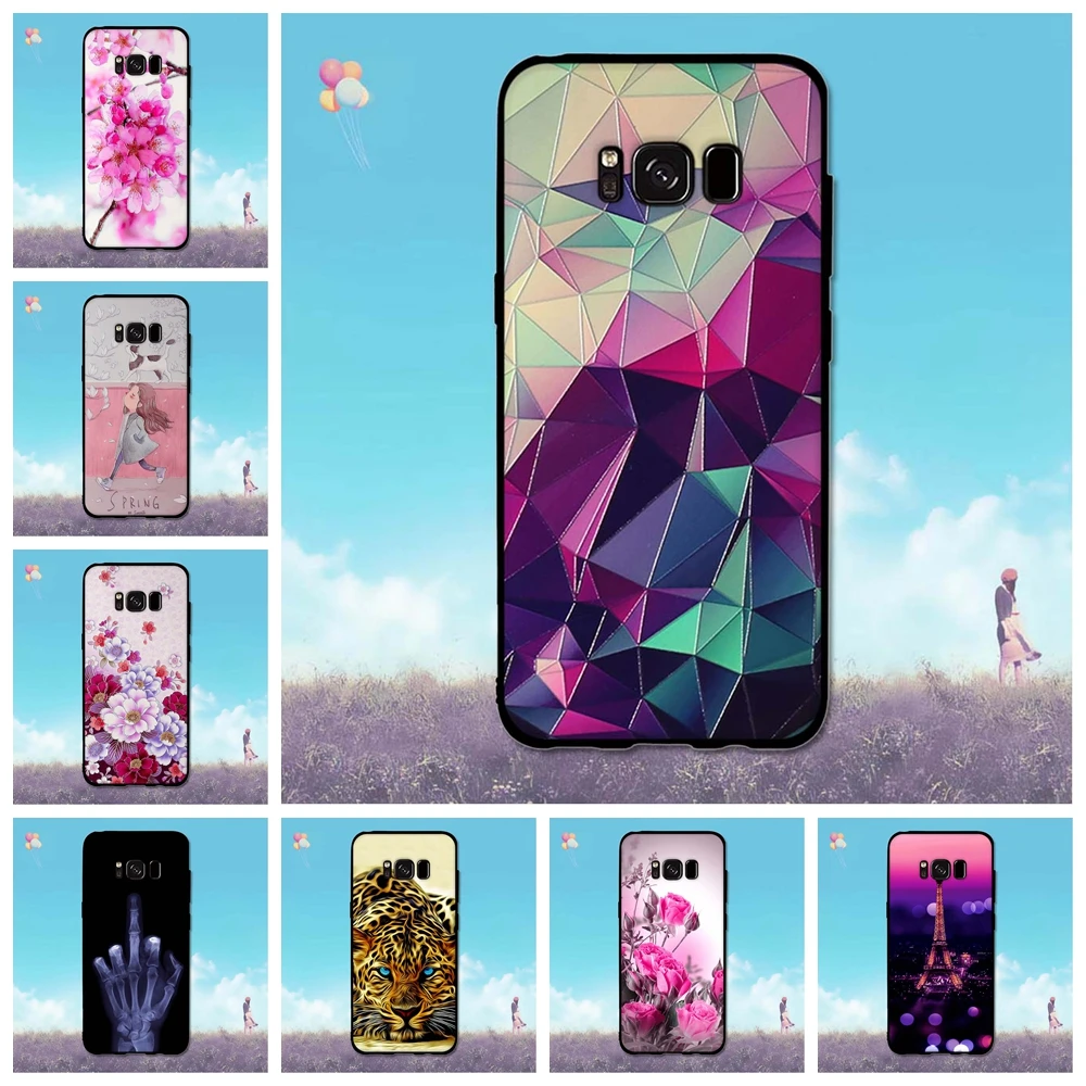 Чехол для Samsung Galaxy S8 силиконовый чехол 5 8 дюйма телефона G950F задняя крышка с