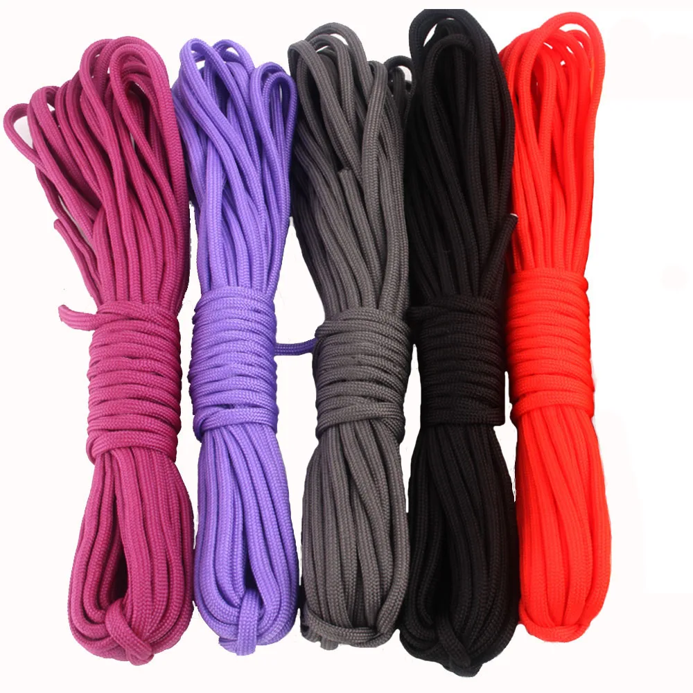 10pc/lot 25FT Random Colors Paracord 550 Paracord Rope 7Strand