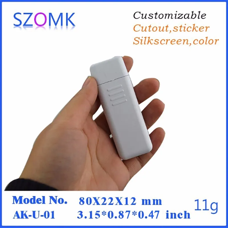 hot selling small plastic usb stick enclosure usb flash szomk plastic enclosure for electronics project (5)