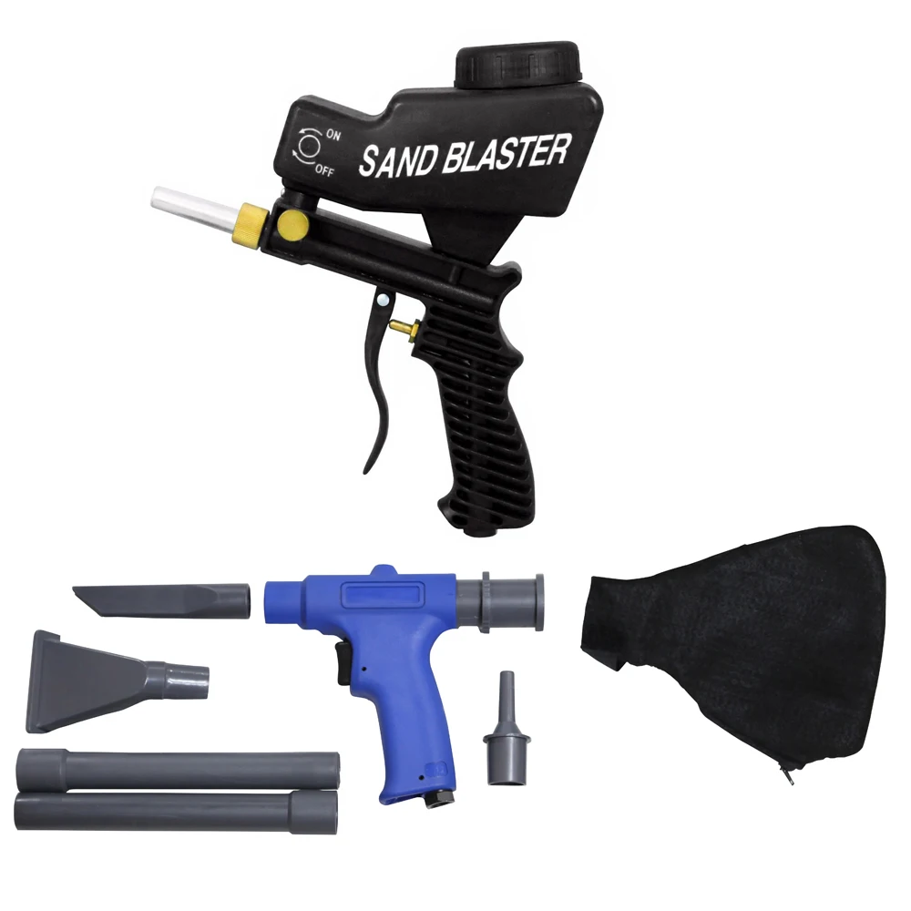 

2 in 1 Set Portable Air Vacuum Blower Suction Gun + Sand Blaster Pneumatic Gun Set Cleaner Sand-blasting with Accessorries Tool