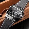 Oulm Men's Watches Mens Quartz Casual Leather Strap Wristwatch Sports Man Multi-Time Zone Military Male Watch Clock relogios ► Photo 3/6