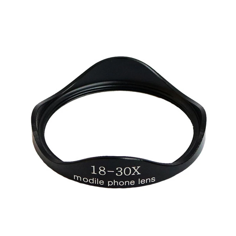 Высокое качество 4 K HD 18-30X зум объектив для мобильного телефона Монокуляр оптические линзы наблюдение съемка телефото - Цвет: Черный