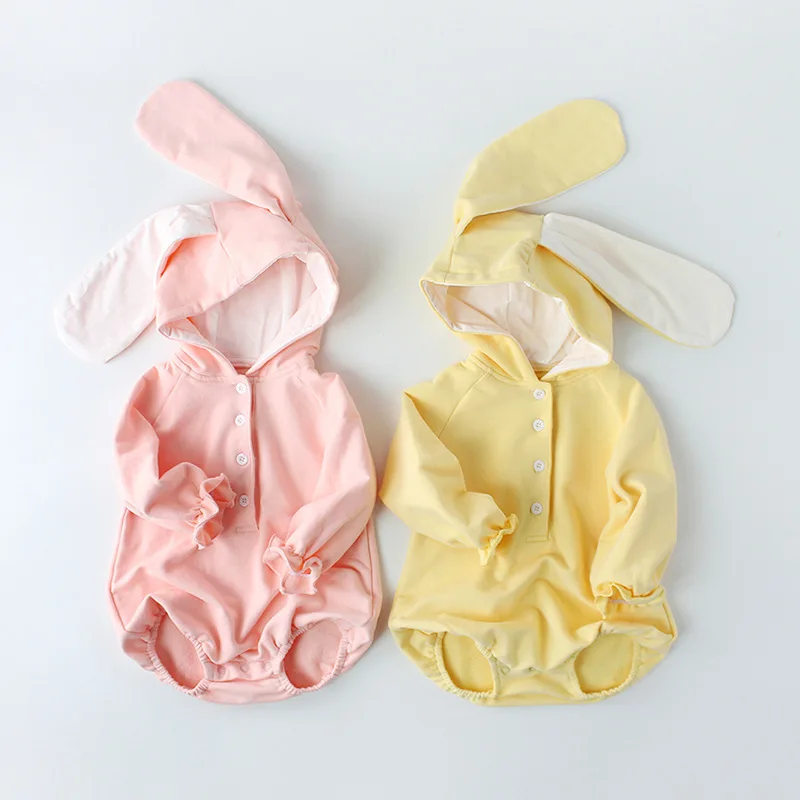 2019 новые детские комбинезоны, одежда с кроликом для малышей, Одежда для новорожденных, комбинезон, ползунки для девочек 6-24 месяцев