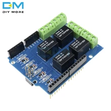 Module à 4 canaux, Interface de bouclier de relais pour commande de Signal Arduino, carte d'entraînement d'extension de puissance DC 3.3V 5v indicateur rouge