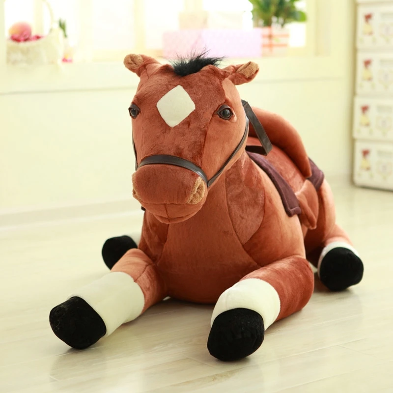 Details about   Horse Plush Toy Hot Simulation Animal Stuffed Soft Prone Horse Kids Xmas Gifts 