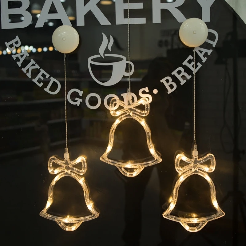 LED Christmas Decorative For Home New Year's Day Holiday Light Deer /Bell /Stars/Tree 6.3in*7.5in Glass Window Sucker Lamp LED Christmas Decorative For Home New Year's Day Holiday Light Deer /Bell /Stars/Tree 6.3in*7.5in Glass Window Sucker Lamp